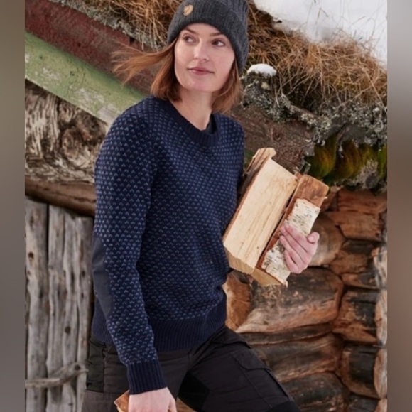 Fjallraven Sweaters - Fjallraven Ovik Nordic Sweater Womens Blue